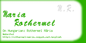 maria rothermel business card
